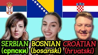 Serbian vs Bosnian vs Croatian