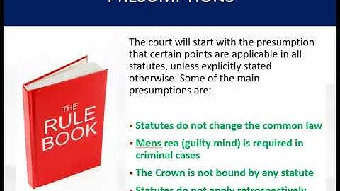 Statutory Interpretation - The aids to interpretation