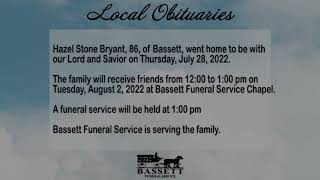 Obits for August 1, 2022