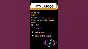 HTML BASIC MCQS ✨🧑‍💻#coding #ytshorts #ytshortsvideo #ytviral #youtubeshorts