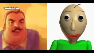 Hello Neighbor And Baldi Says Oh No Are Table Its Broken