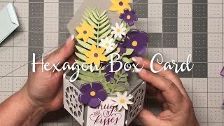 Hexagon Floral Box Card - Free SVG File