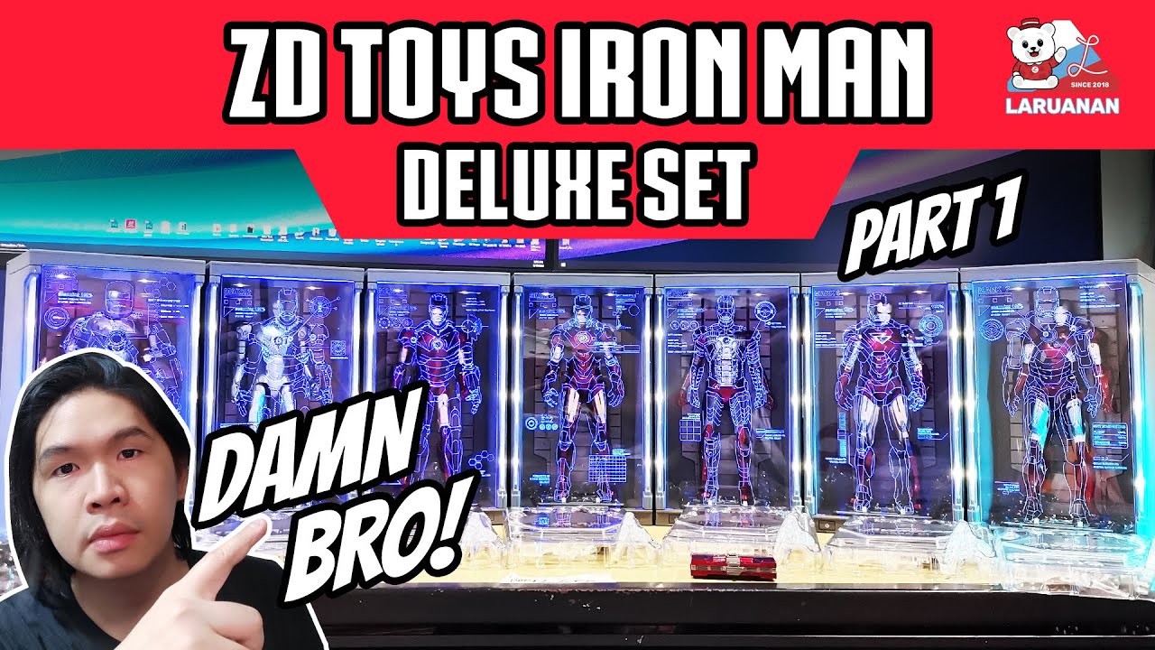 Jual New Ori Zd Toys Hologram Iron Man Mark 4 Sets With Hall Of Armor Bisa Gojek I.149248190