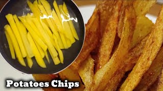 Potatoes Chips , ගෙදර ඉදන් පුංචි බඩගින්නට ලේසි කෑමක් 🍟🔥🍟#potatosnacks #potatochips