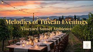 Tuscan Vineyard Instrumental Music | Sunset Ambience | Sleep & Relaxation (1.5 Hours)