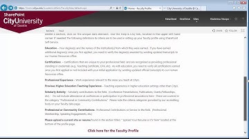 How to Create Faculty Profile