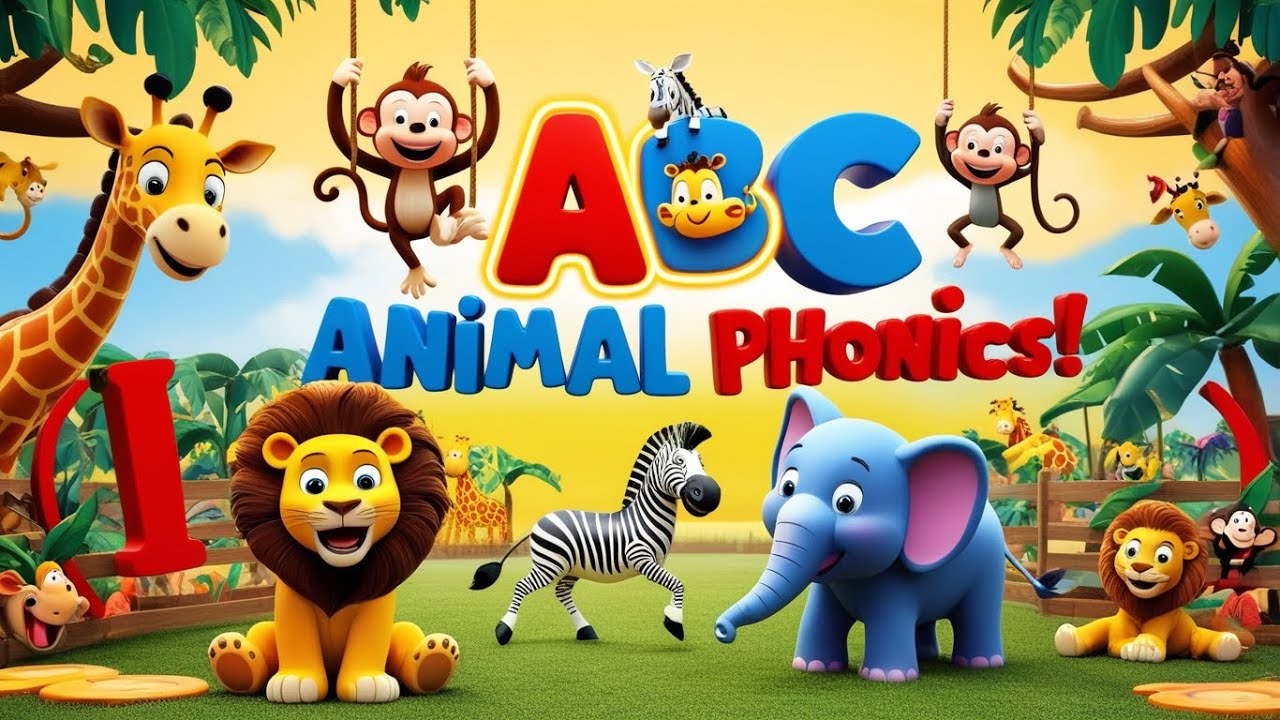 ABC Animal Phonics Song for Kids | Fun Learning from A to Z - YouTube