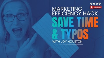 Save Time And Prevent Typos - Efficiency Hack
