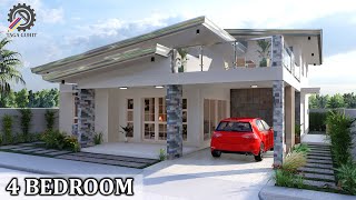 HOUSE DESIGN IDEA | 4 Bedroom Bungalow