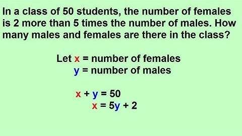 Algebra - Solving Word Problems with Two Variables (2 of 5)