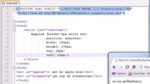 XHTML and CSS Tutorial   36   Absolute Positioning   YouTube 360p