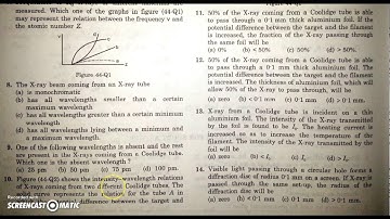 H C VERMA OBJECTIVE  1 X RAYS