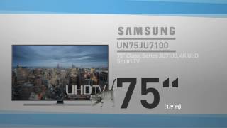 SAMSUNG 75″ 6500 Series – 4K Ultra HD Smart LED TV – 2160p, 120MR (Model#: UN75JU6500) SAMSUNG UN75JU7100 ( JU7100 ) 4K UHD Smart TV // Technical Specs Review
