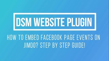How To Embed Facebook Page Events On Jimdo Website?