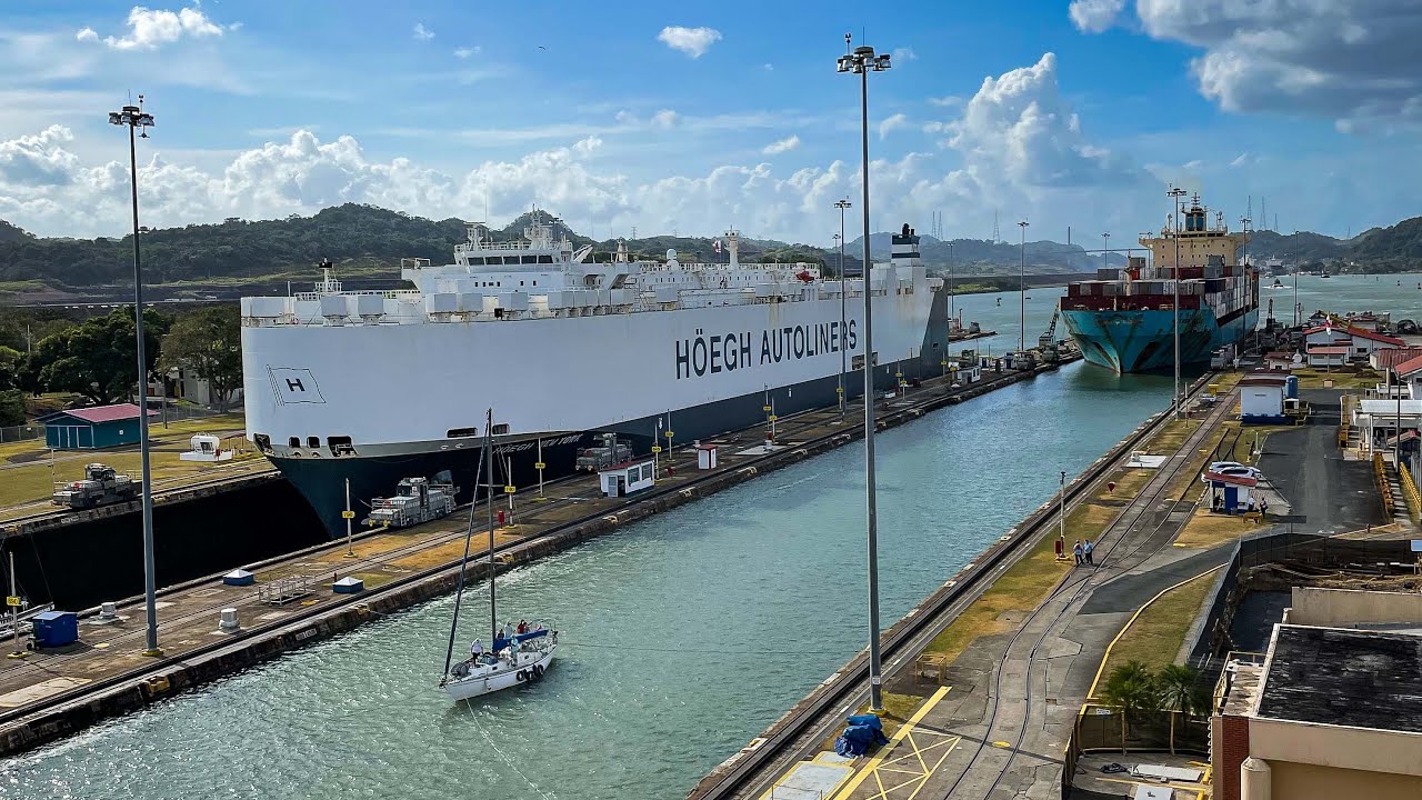 We took our boat through the Panama Canal! #shorts