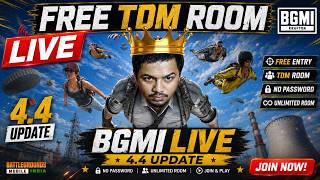 BGMI LIVE 4.4 UPDATE | FREE TDM ROOM | M416 vs SNIPER | CUSTOM ROOM LIVE
