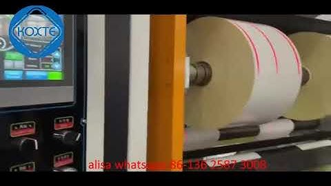 Turret Self Adhesive Paper Roll Slitting Rewinding Machine With Automatic Unloading