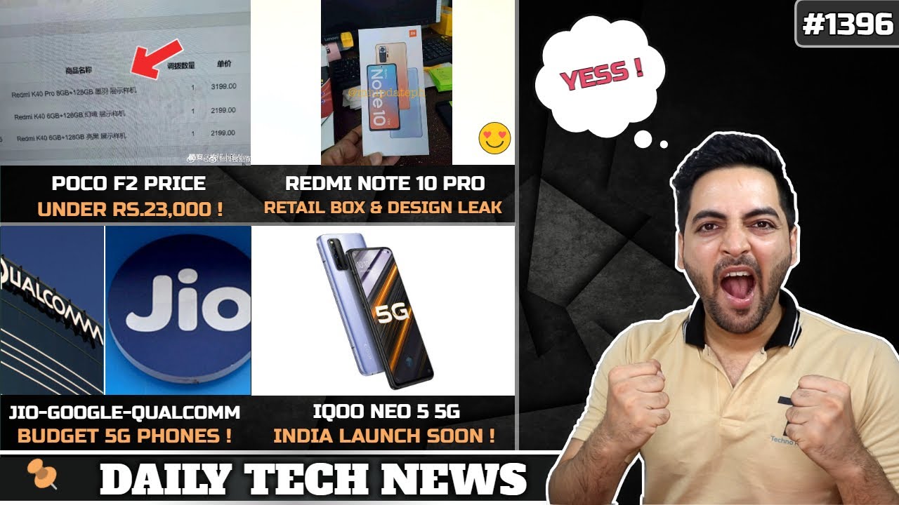 POCO F2 Under 23k😍,Jio SD 480 5G Phone,Redmi Note 10 Pro First Look,IQOO Neo 5 India,2nm Processor