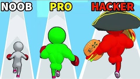 Noob vs Pro vs Hacker vs God - Level Up Runner Game
