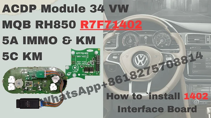 How to install ACDP Module 34 Volkswagen MQB RH850 R7F71402 interface board to 5A 5C #odometer