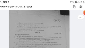 Fluid mechanic question paper