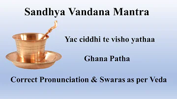 Sandhya Vandana Mantra | Yac Ciddhi Te | Ghana Patha | Sri K. Suresh | Krishna Yajur Veda