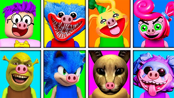 UNLOCKING *TOP SECRET* ROBLOX FIND THE PIGGY MORPHS!? (ALL SKINS UNLOCKED!)