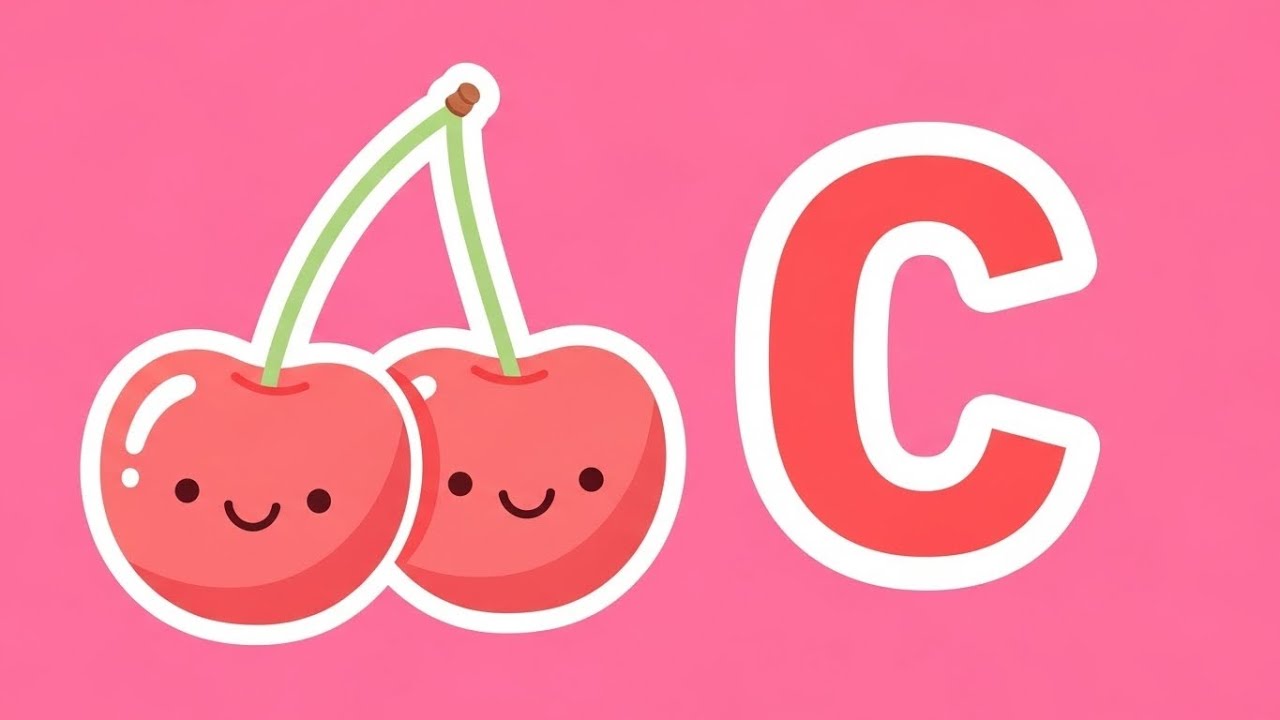 C — вишня 🍒 Изучаем алфавит и фрукты. Детский центр.
