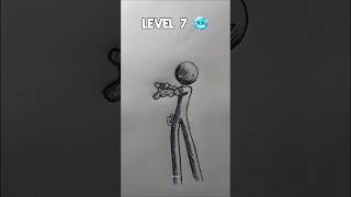 How to draw Stickman in different levels part 1✨ #art #howtodraw #stickman #tutorial  #shorts