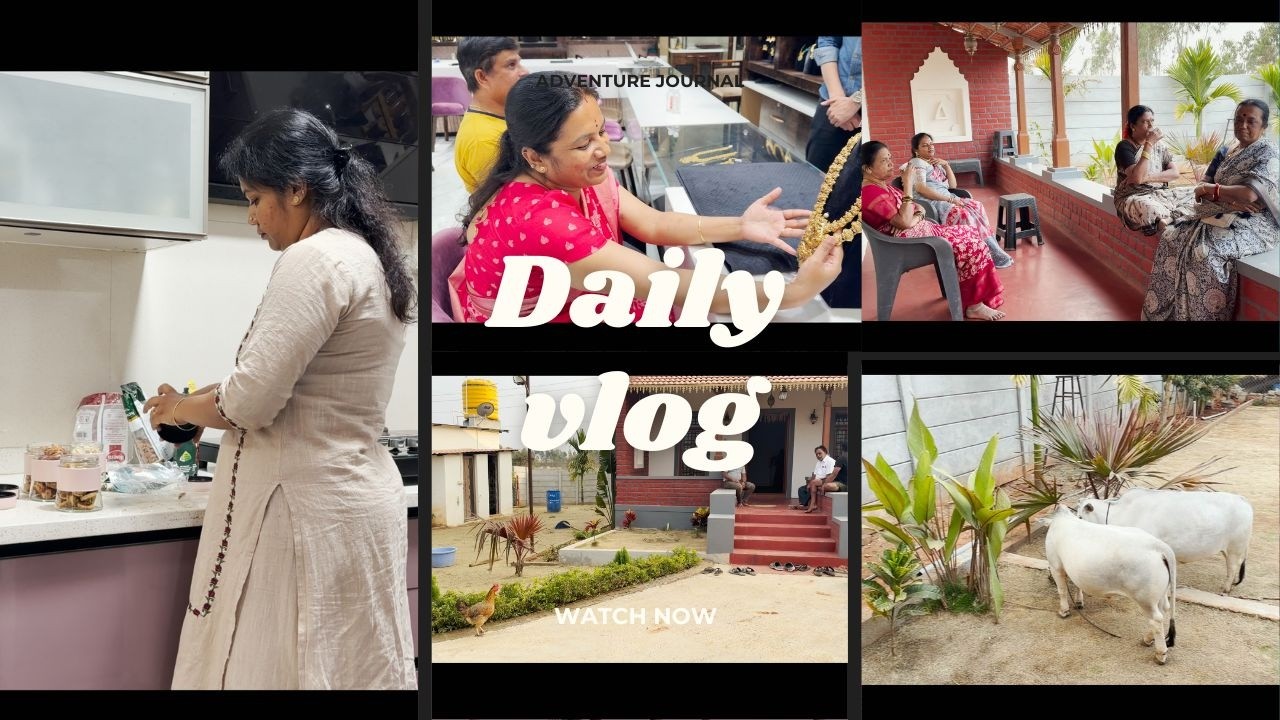 Simple day vlog 🙂 || ಝಾನ್ಸಿ ಅವರ ಫಾರ್ಮ್ ಹೌಸ್ 🛖 || ನನ್ನ ಫೇವರಿಟ್ ಗೋಲ್ಡ್ earrings 😊 70gms ಹರ 