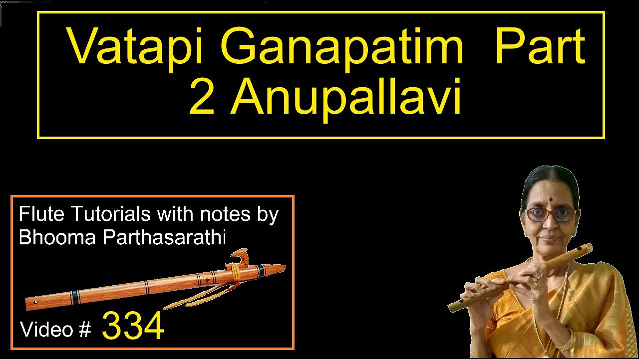 Vatapi Ganapatim Bhajeham Free Online Carnatic Tutorial With Notes ...