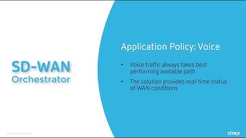 Citrix SD WAN Orchestrator - Configure Voice Traffic