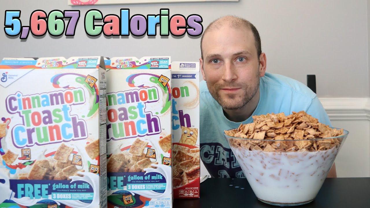 Giant Cinnamon Toast Crunch Challenge (5,667 Cals) Copycat Friday Ep. 1 YouTube