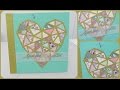 Tarjeta romántica - Corazón hecho con restos de papel