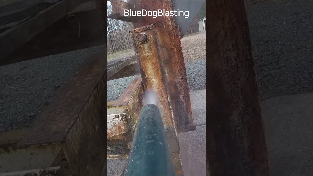Wet Blasting Rust & Wood - 