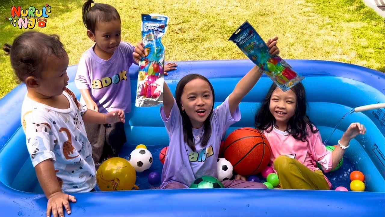 Bermain Bola & Balon | Mencari Bola Warna Warni, Bola Basket, Main Balon Gelembung & Balon Air