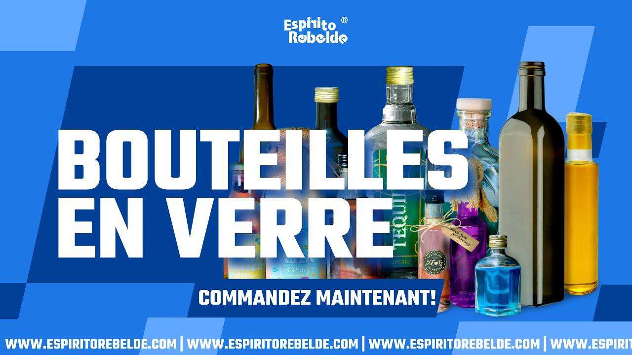 Espirito Rebelde - Lot 20 Bouteilles En Verre Foncé 500ml Avec Bouchon Doré + 20 Boîtes - Parfait Pour Huile, Vinaigre, Alcools Et Sauces