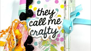 Mini book using the Tim Holtz Sizzix “Specimen” mini file folder die.