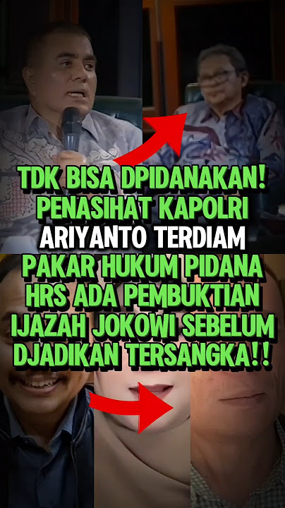 ARIYANTO PANIC!! CRIMINAL LAW EXPERTS MUST PROVIDE EVIDENCE BEFORE BEING NAMED A SUSPECT #shorts