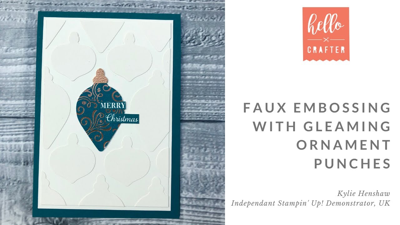 Faux Embossing With Gleaming Ornament Punches - YouTube