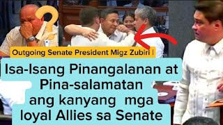 Sen.President Migz Zubiri thanks his loyal allies.