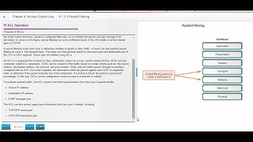 NET 126 Chapter 9 ACLs and IP ACL Operation