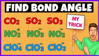 How to calculate bond angle ? Easy Trick to Find Bond Angle