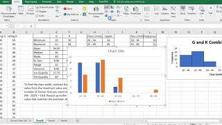 Create a double bar histogram in Excel