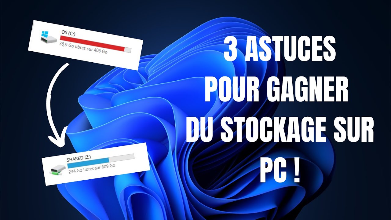 3 ASTUCES POUR GAGNER DE L'ESPACE DE STOCKAGE SUR PC ! (Windows 10/11