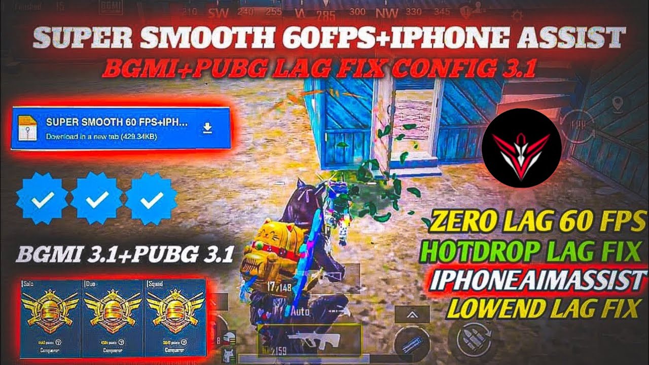 Bgmi Lag Fix Config 3.1,👑Unlock 60 Fps+Super Smooth Config Pubg Kr+Gl+Bgmi,New FILE 🗃️ Pubg 3.0 ✅ 😍