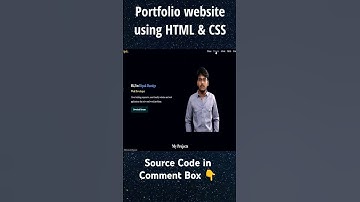 Personal Portfolio Website Using HTML & CSS 🌐 #shorts #ytshorts #portfolio