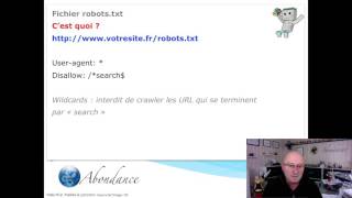 Robots.txt et SEO. Vidéo SEO Abondance