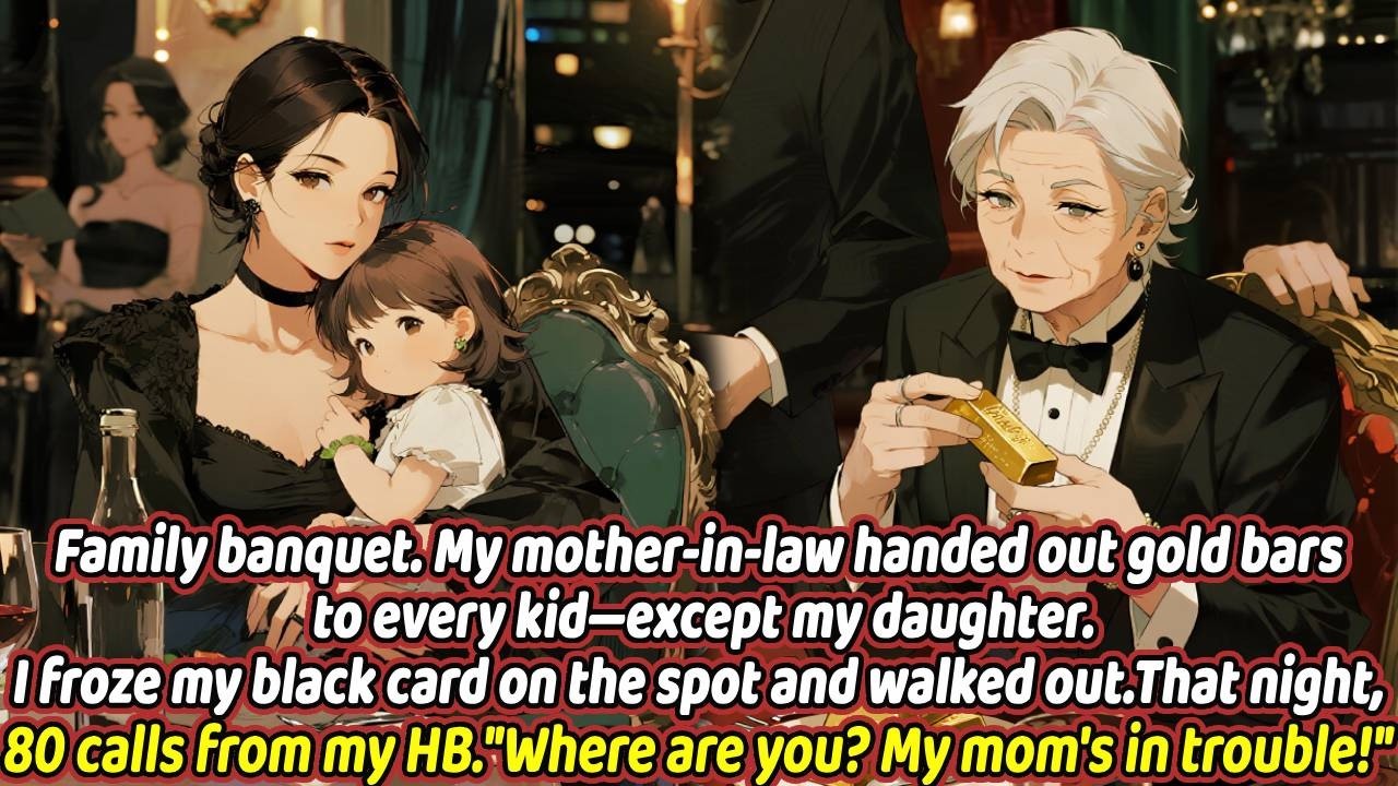 Family banquet. My mother-in-law handed out gold bars to every kid—except my daughter....