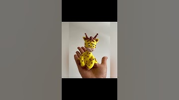 How i made this baby giraffe cake topper with fondant 😍  #shorts #fondant #fondantcake #tutorial